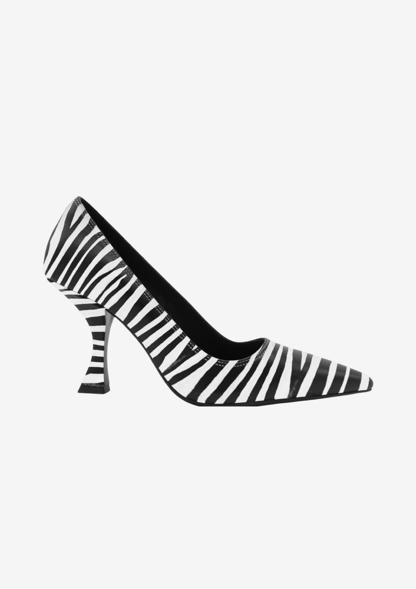 Zebra high heels clearance shoes