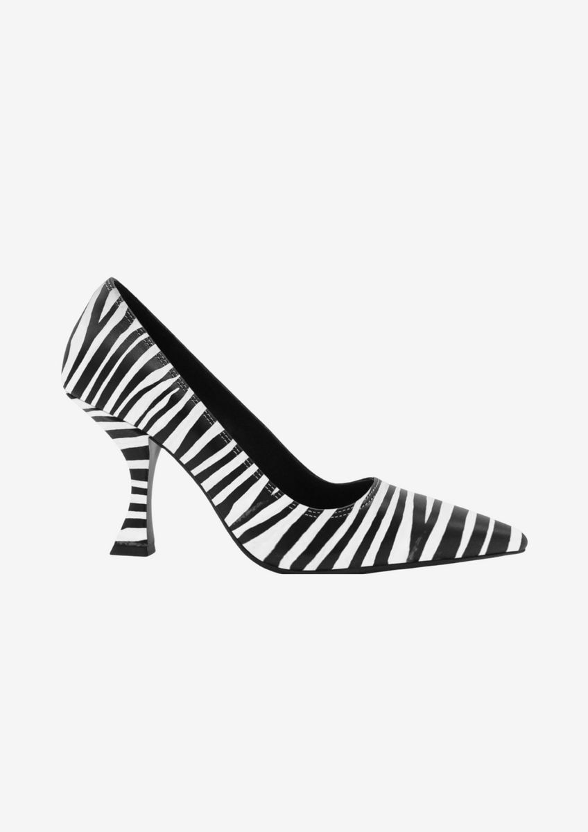Zebra high heels sales shoes