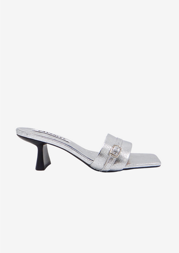 Jai Mule Crinkle Silver CaverleyShoes