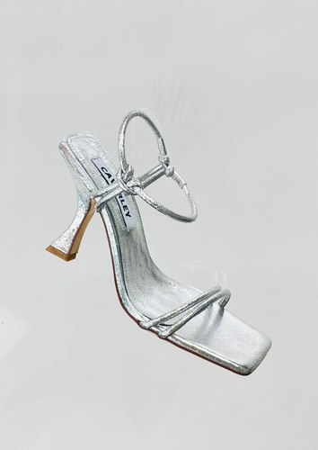 Buy Silver Ankle Strap Stilettos - Heels for Women 7679813 | Myntra