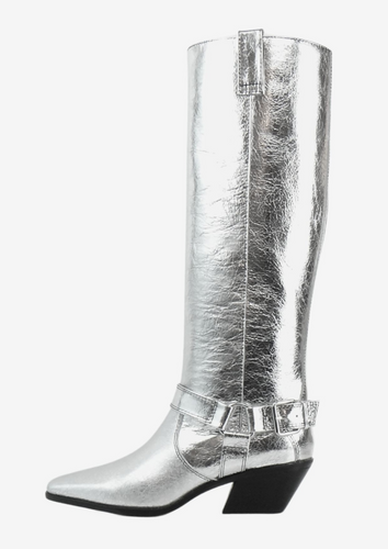 Milly Boot Crinkle Silver