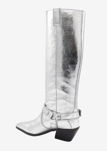 Milly Boot Crinkle Silver